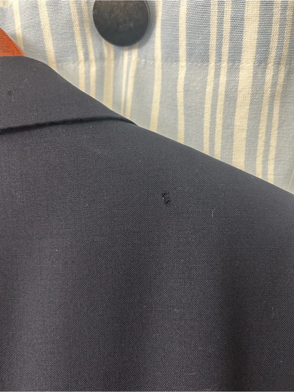 Men's Navy Two-Button Blazer with Gold Buttons